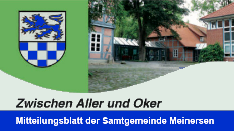 Titelblattausschnitt des Mitteilungsblatts der Samtgemeinde "Zwischen Aller und Oker"